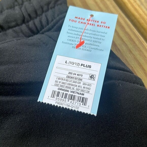 NWT Cat & Jack Size Large (10/12) PLUS Ebony Black Soft Shorts Sweat Drawing - Picture 7 of 8